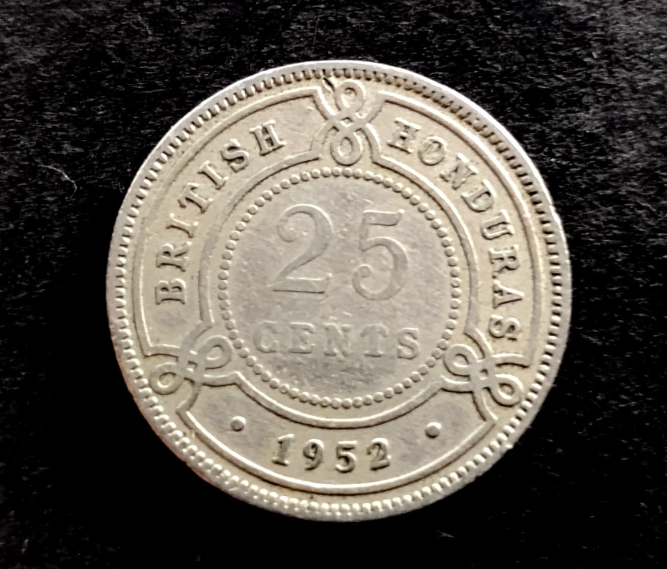 1952 British Honduras 25 Cents KM#26 copper-nickel mintage: 75,000