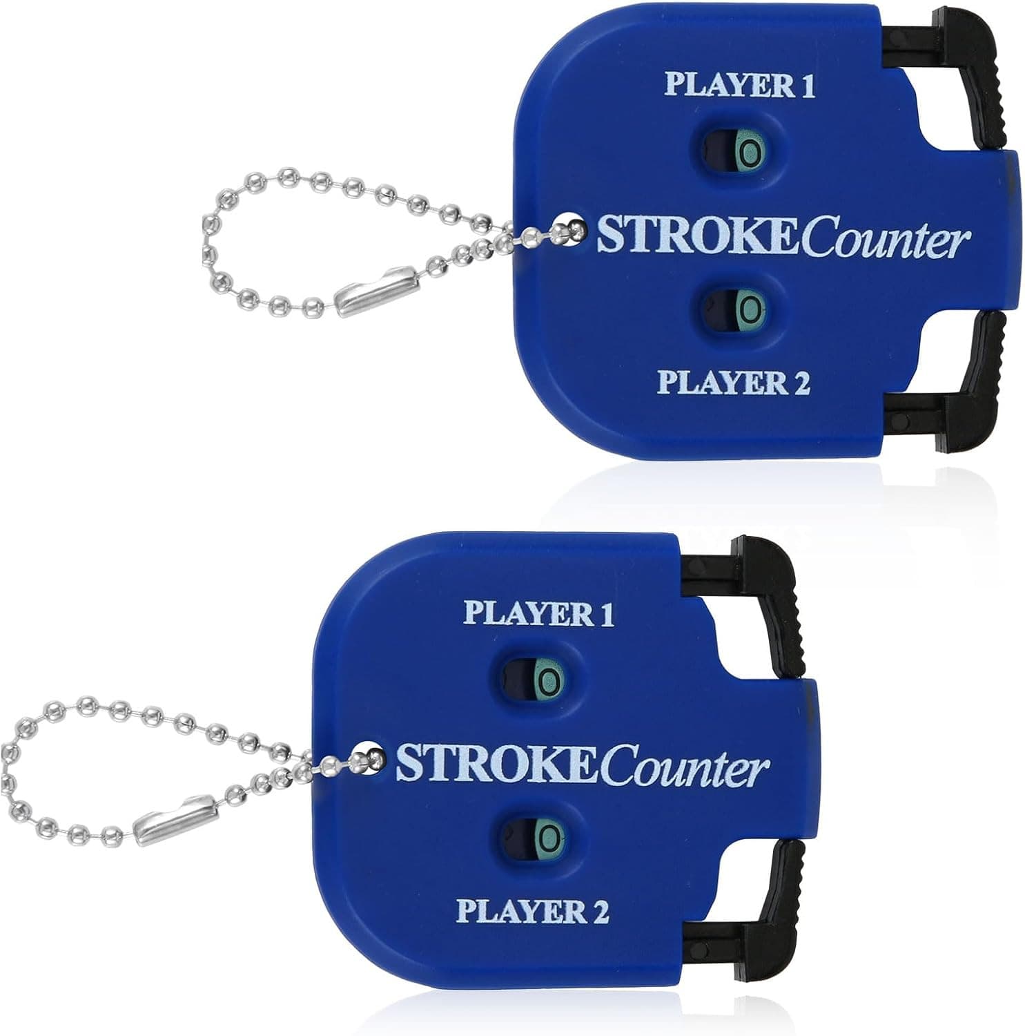 2Pcs Golf Stroke Counter, Mini 2-Player Scorekeeper with Key Chain