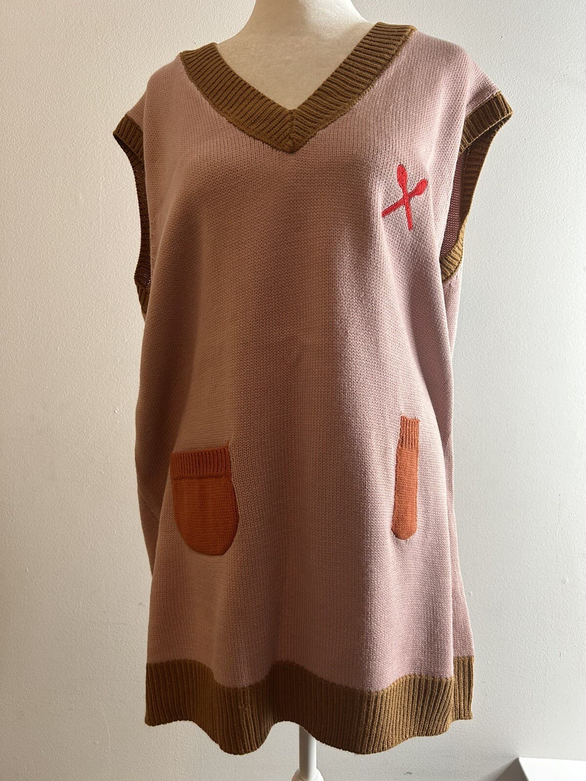 Dairy Queen Ice Cream DQ Oversized Sweater Vest Unisex One Size Fits Most 3