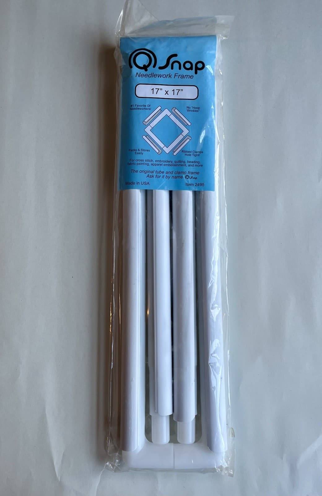 Q-Snap Needlework Tube Square & Clamp Frame NIB 17 X 17 Item #2495