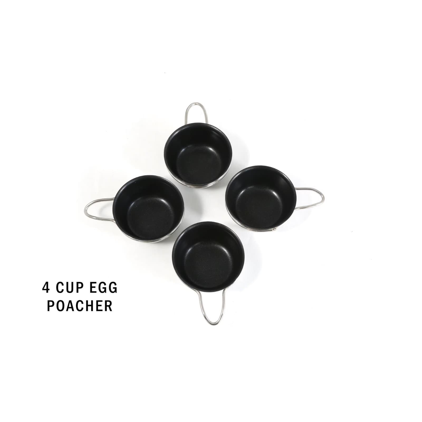 4-Cup Stainless Steel Egg Poacher Pan with Glass Lid Nonstick Egg Cups 2