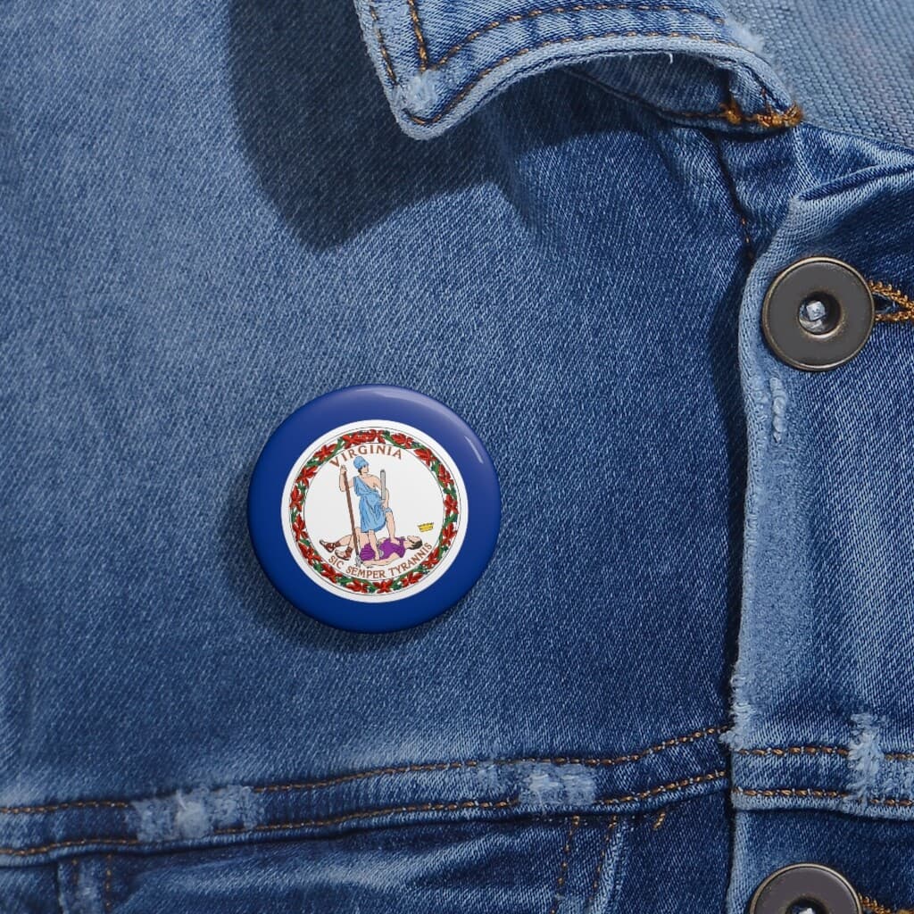 Official State of Virginia Flag Button 2