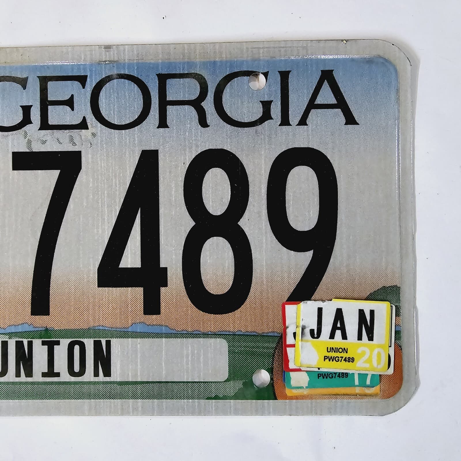 2020 GEORGIA PEACH LICENSE PLATE 🔥FREE📬🔥 PWG7489 ~ UNION COUNTY GRAPHIC TAG 4