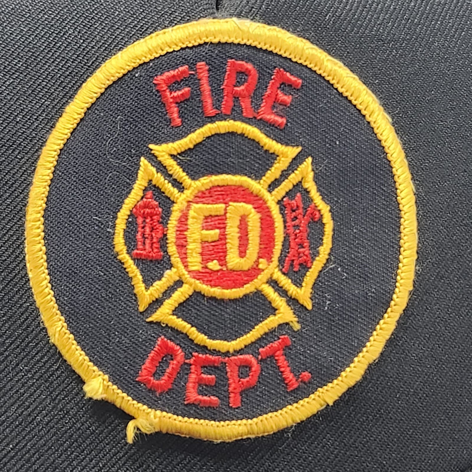 Vintage Fire Department Cap Hat Fechheimer Bros Large/XL Snapback Made in USA 3