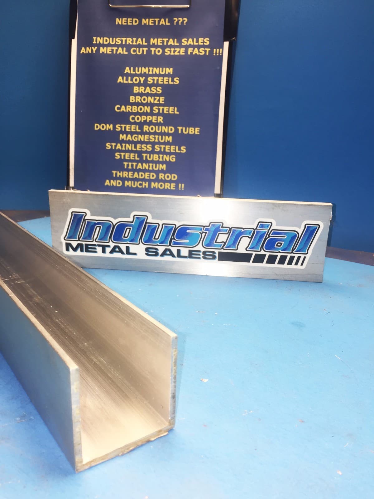 2" x 2" x 12"-Long x 1/8" Thick 6063 T52 Aluminum Channel 