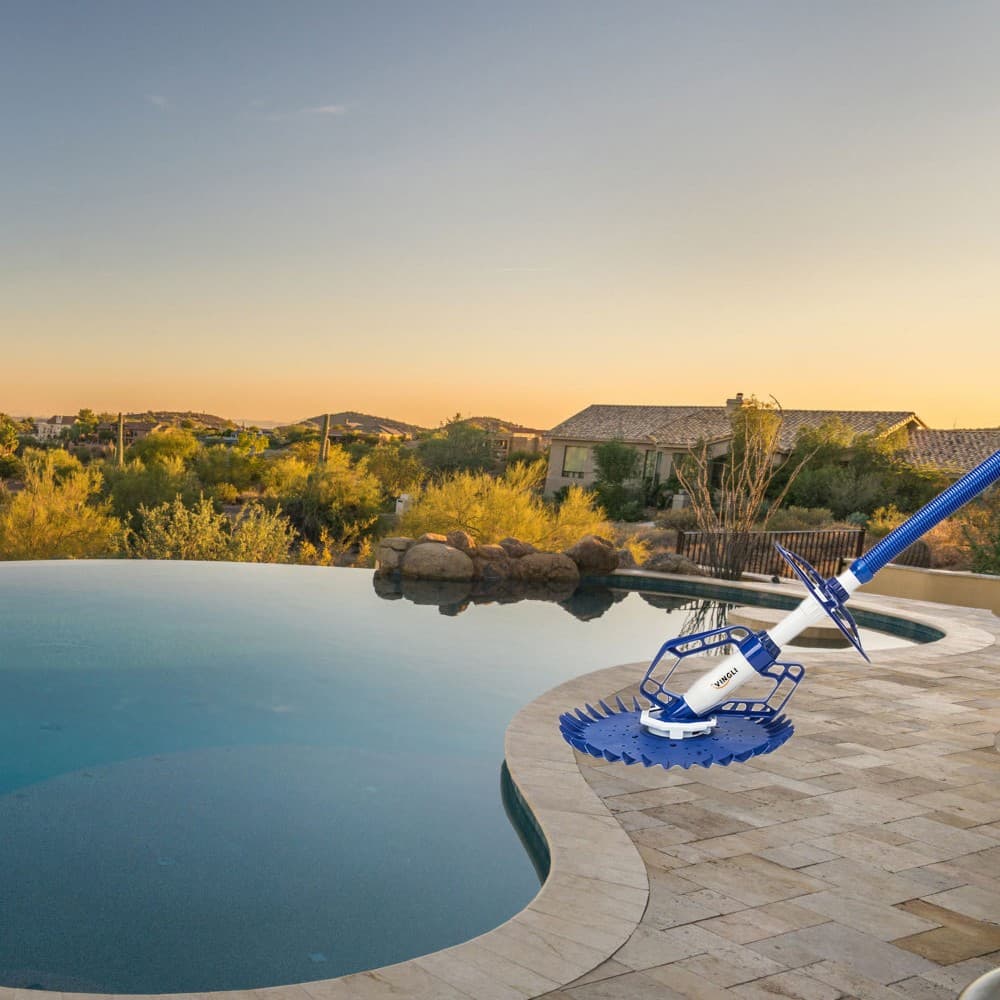 Automatic Swimming Pool Vacuum Cleaner Inground Above Ground & Hose Set Blue 3