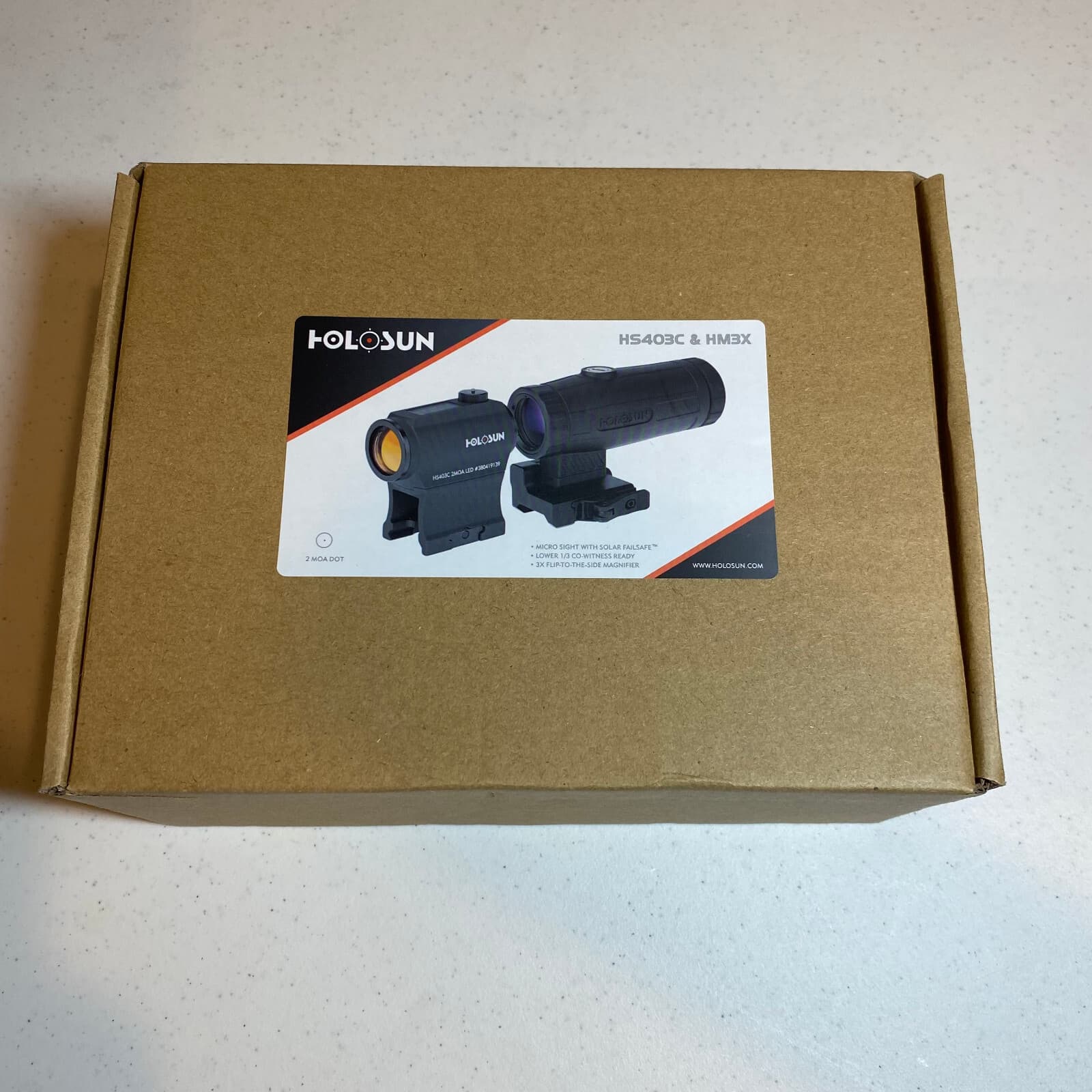 Holosun HS403C 2 MOA Dot Micro Red Dot Sights & HM3X 3X Magnifier Combo w/ Case 6