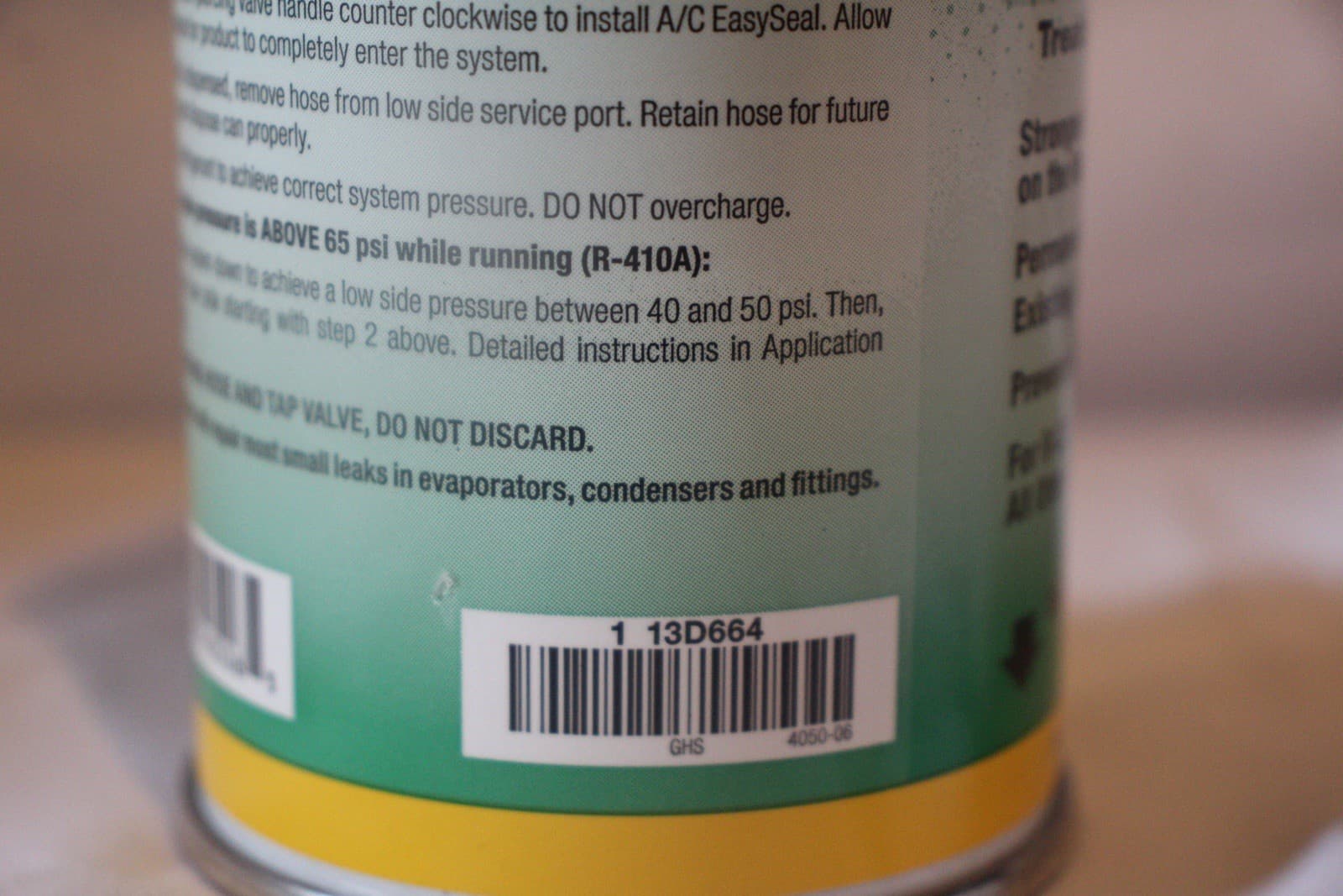 Easy Seal Permanently Seals Refrigerant Leaks, Eliminates Future Leaks 3 oz. 3