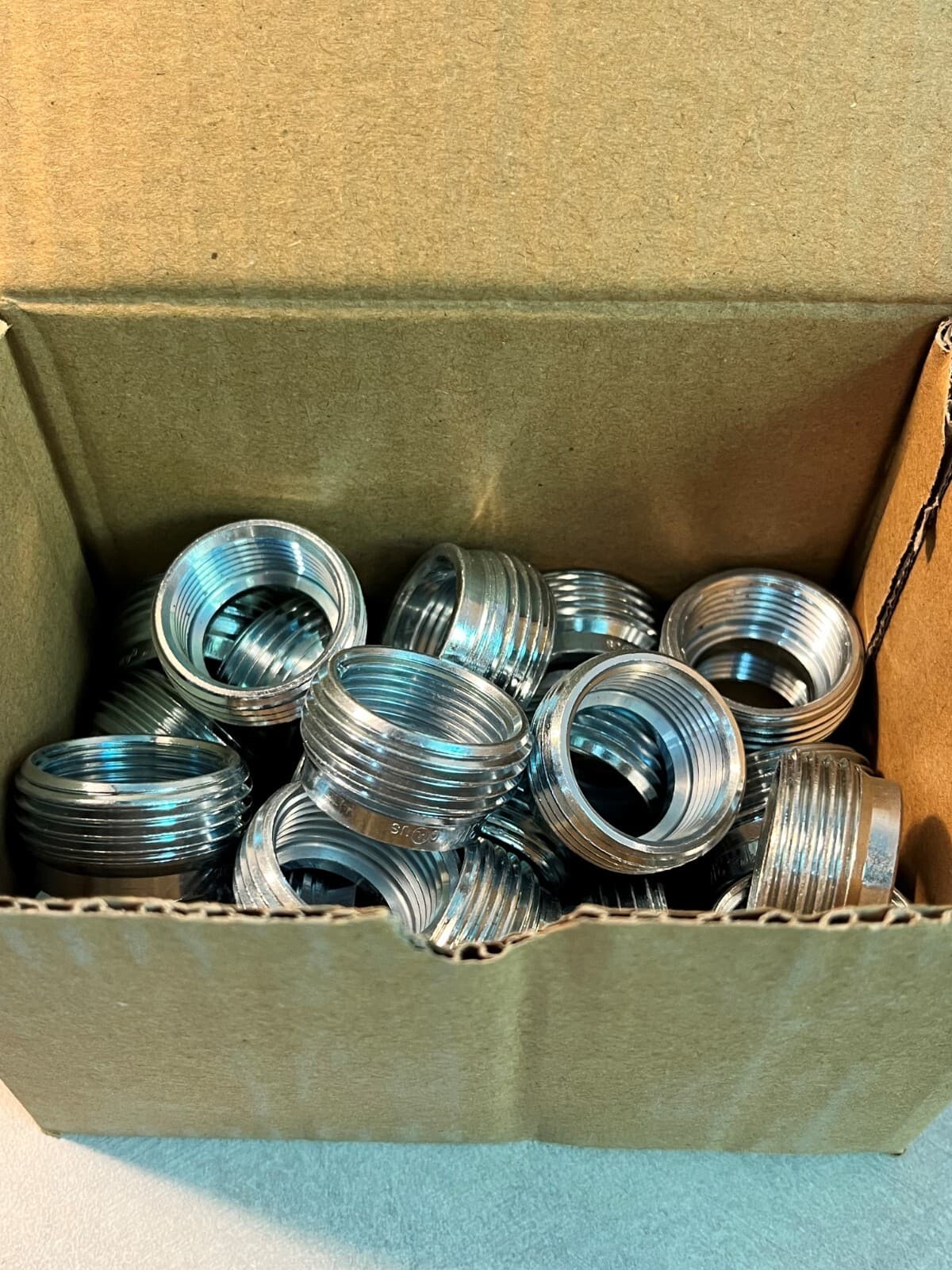 Rigid or IMC Electrical Conduit Reducing Bushing Steel 1" to 3/4" 50 pc 3