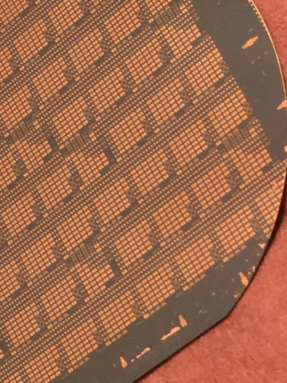 2" Gold Silicon Wafer Unique Extremely Rare RF NAND Vintage CPU Chip 6