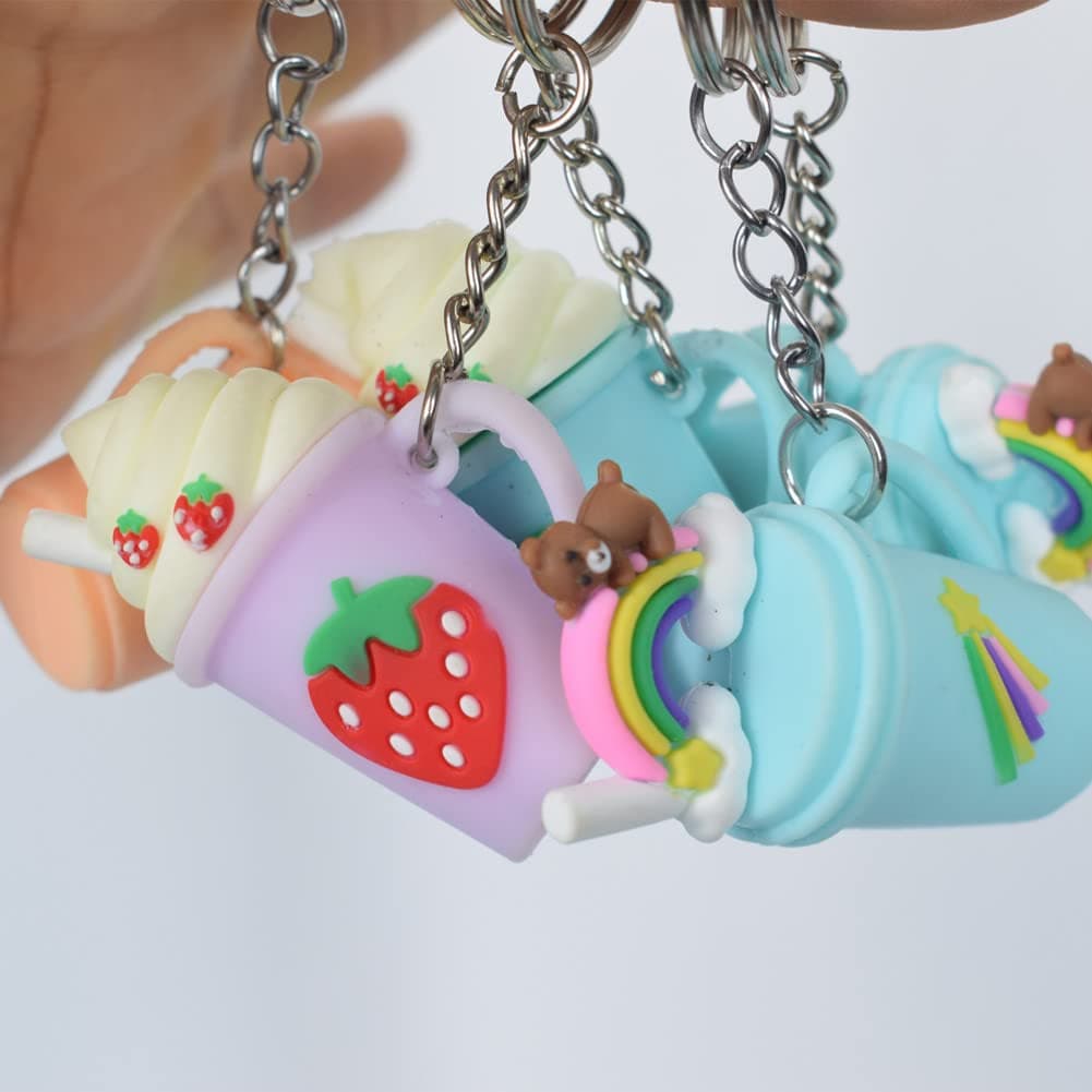 50 PC Bulk Keychains Set, Split Keychains Rings with Chain 1 Inch, Key Rings New 4