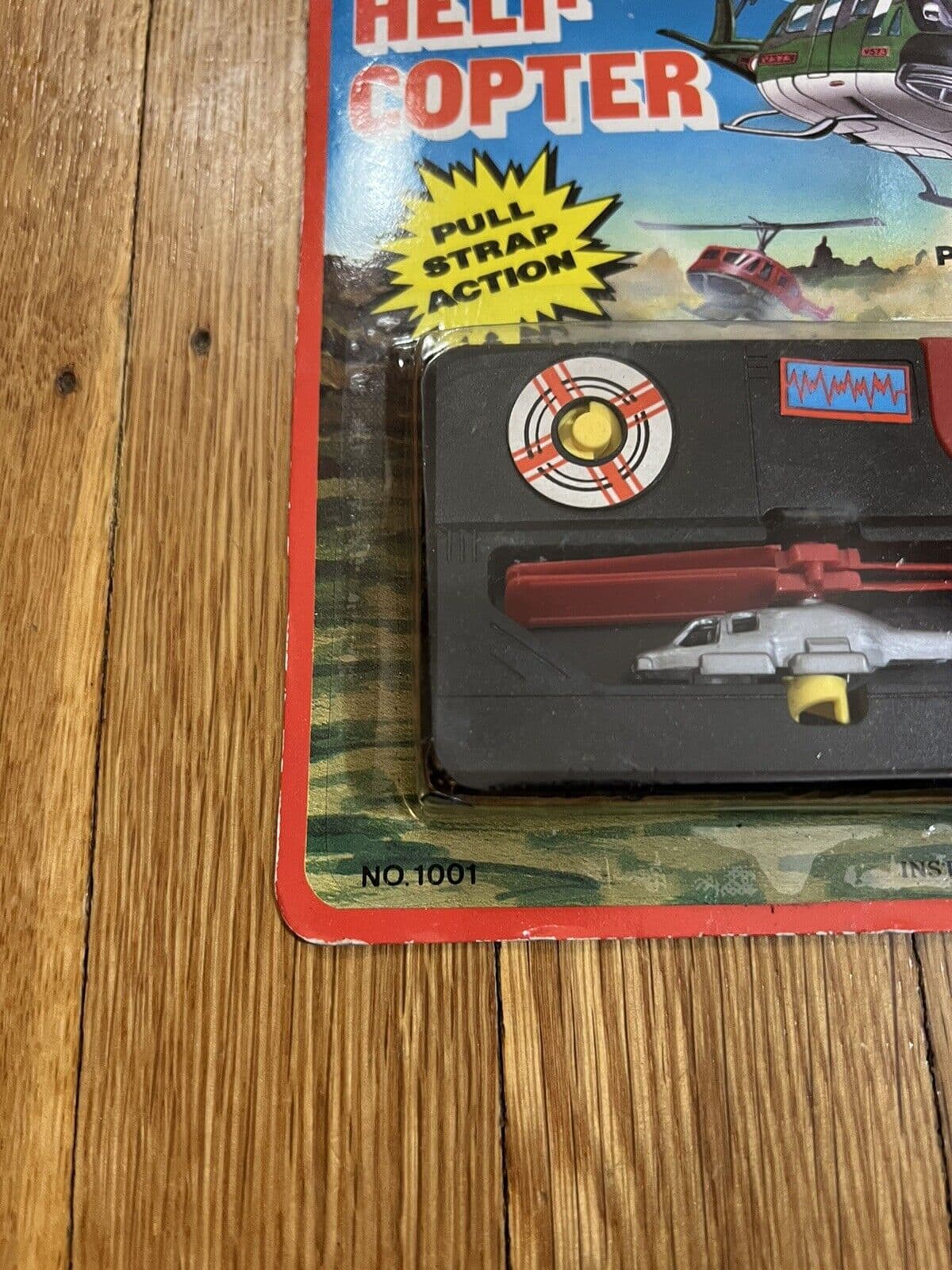 Vtg 1988 Tyco Sega Pocket Power Thunder Blade Helicopter Knock off Pull Strap 2