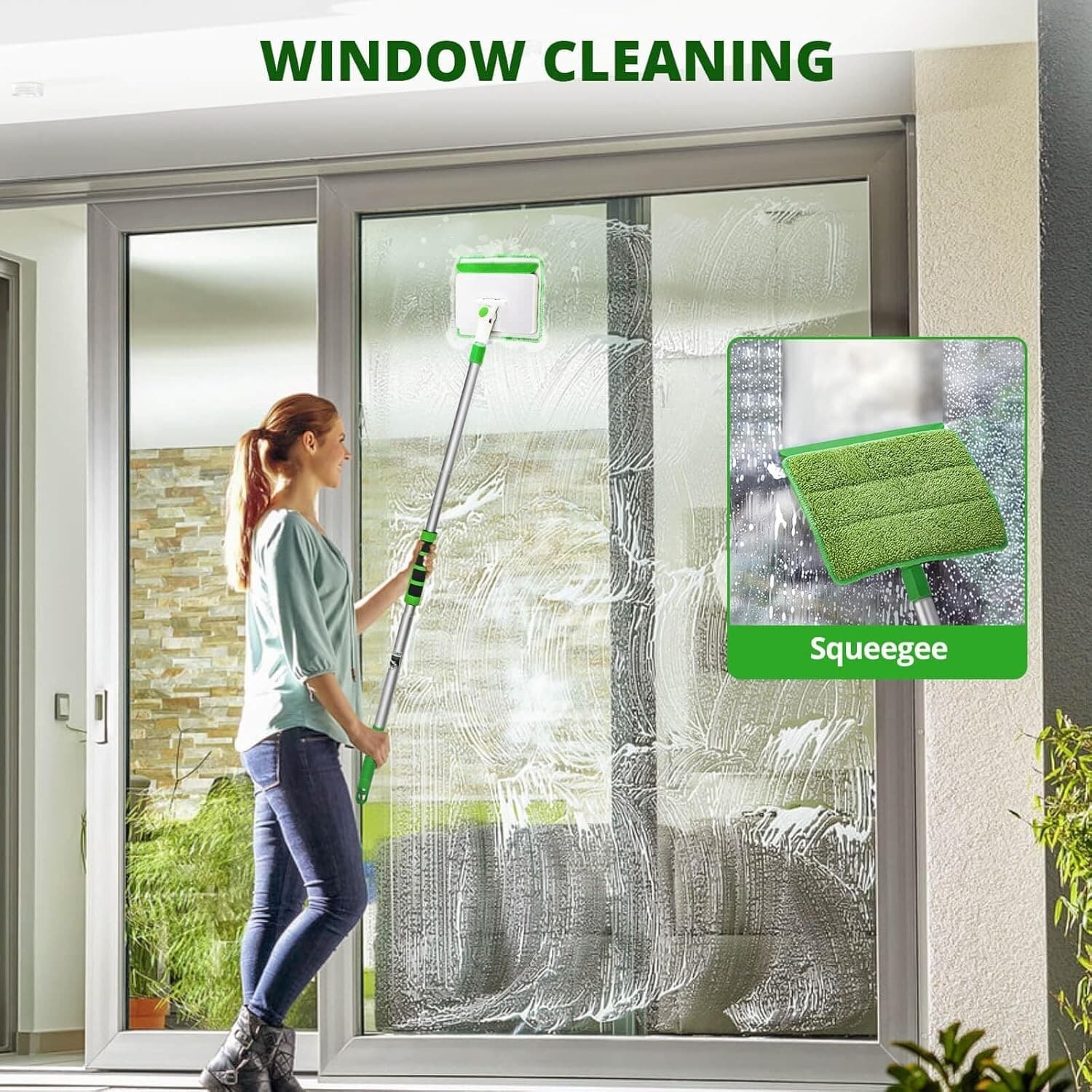 Baseboard Cleaner Tool with 4 Cleaning Pads for Walls ,Ceiling , Floor, Window 2