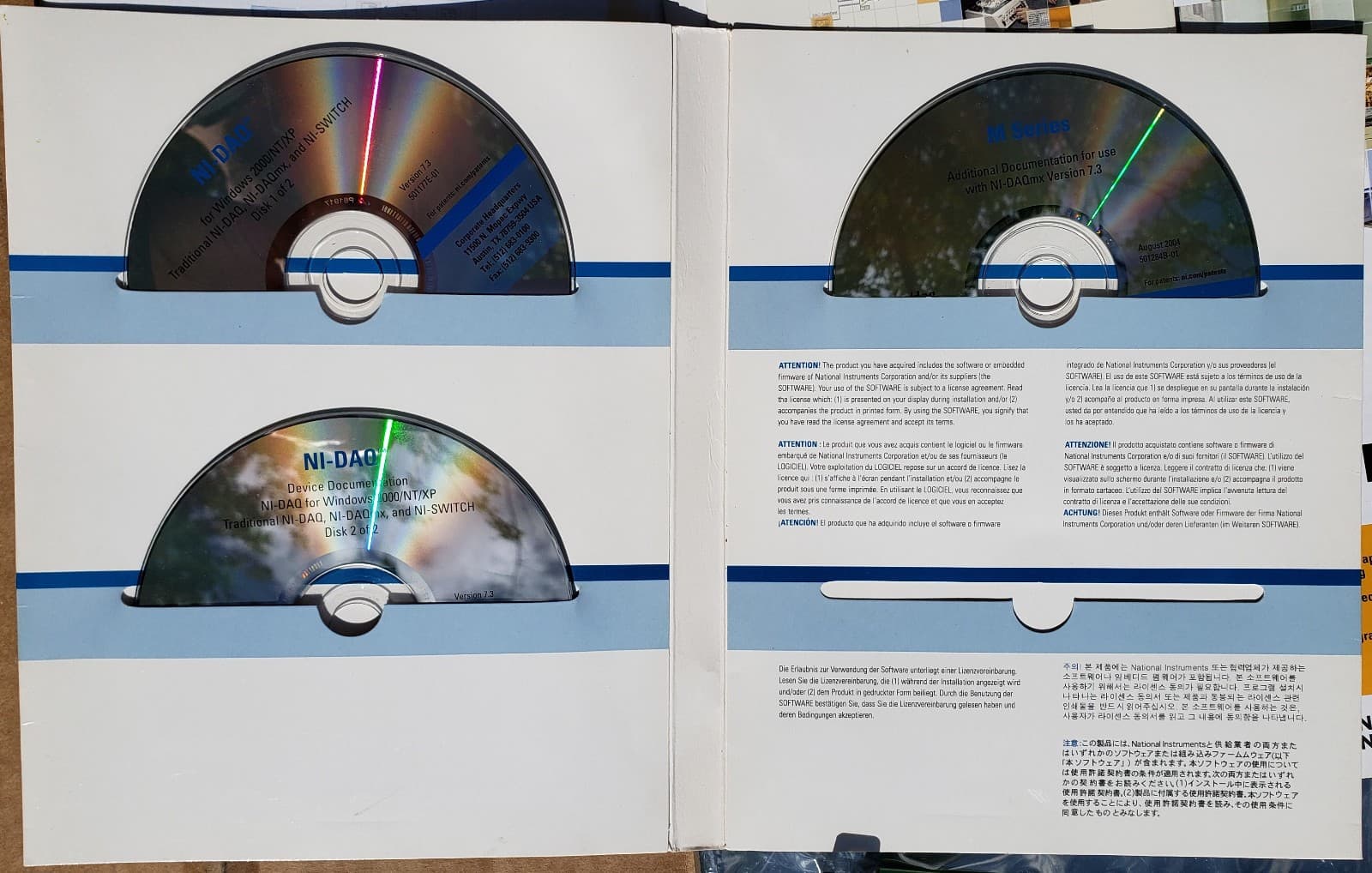 National Instruments NI PCI-6220 DAQ Card Board + NI-DAQ 7 LabVIEW Disks Manuals 5