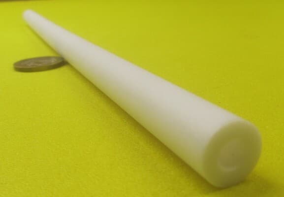 PTFE Teflon Straight Tube 1/2" OD x 1/4" ID x 1/8" Wall x 1 Foot Length