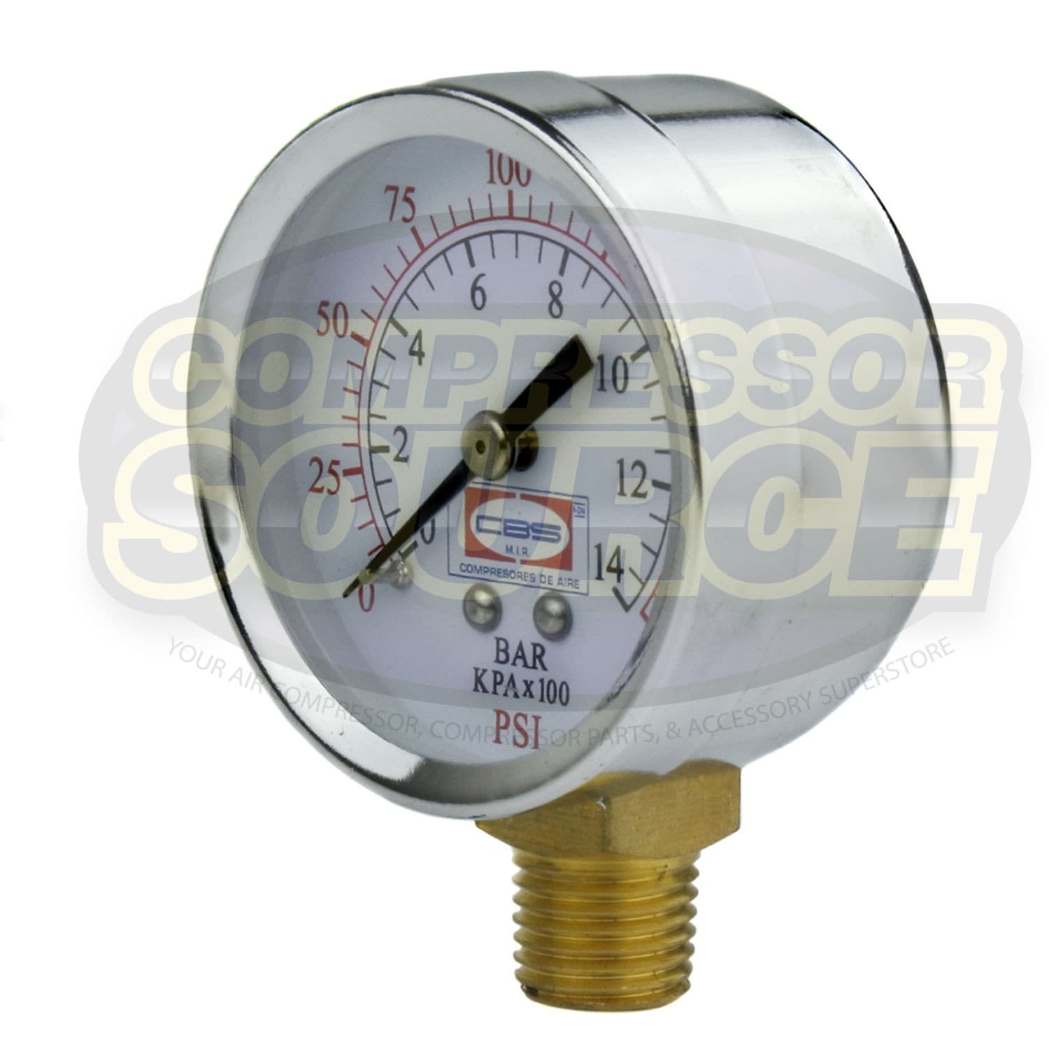 10 Pack 1/4" 200 PSI Air Compressor Pressure Hydraulic Side Mount Gauges 4