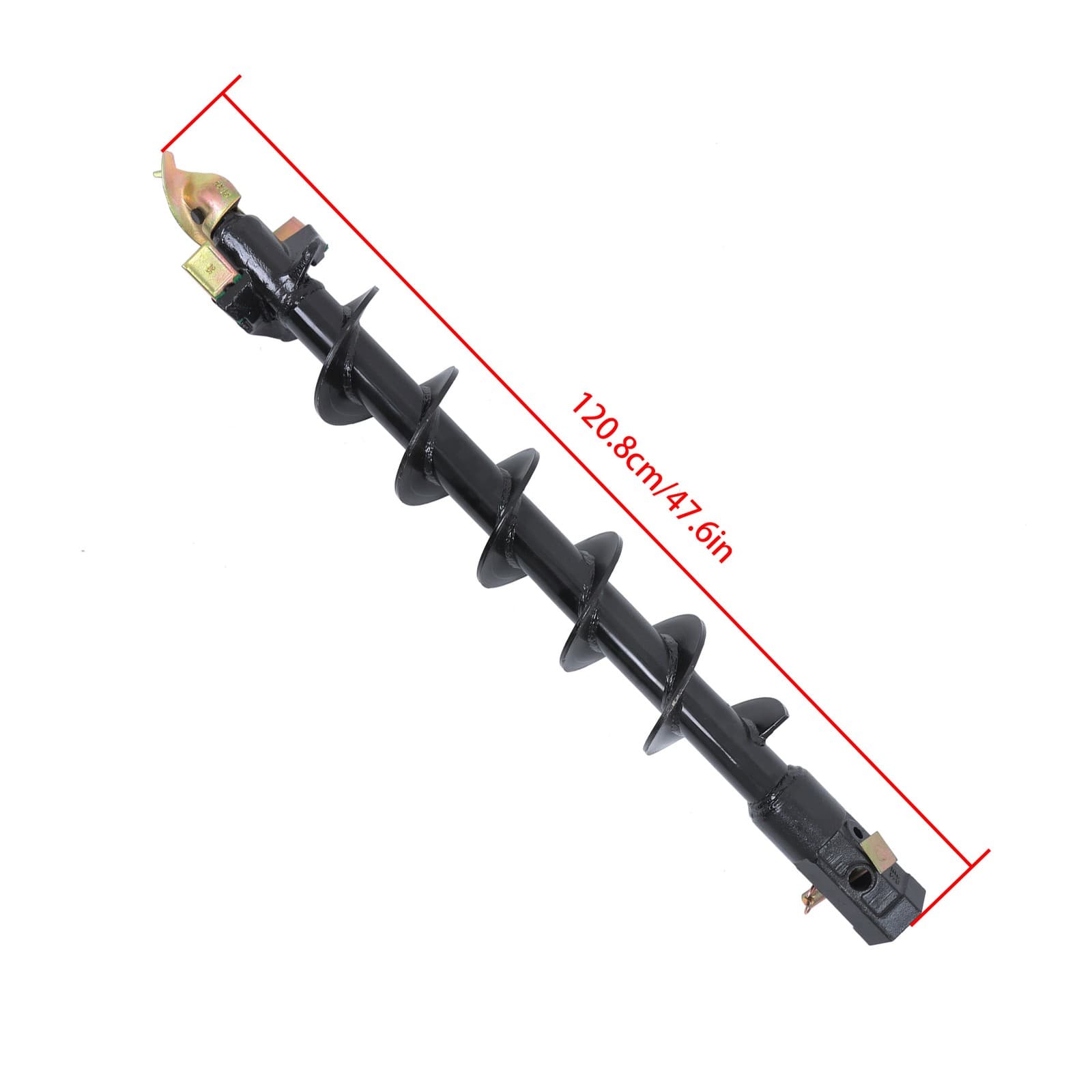 Auger Bit 6" Diameter 48" Length 2" Hex Auger for Bobcat Machines With gloves 3
