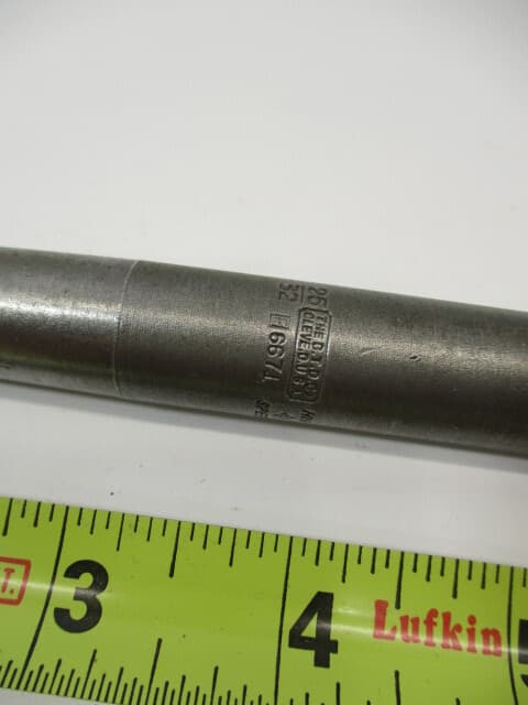 CLEVELAND Machinist REAMER 25/32", .7812" x 9" Long # 2 Morse Taper Shank EC 4