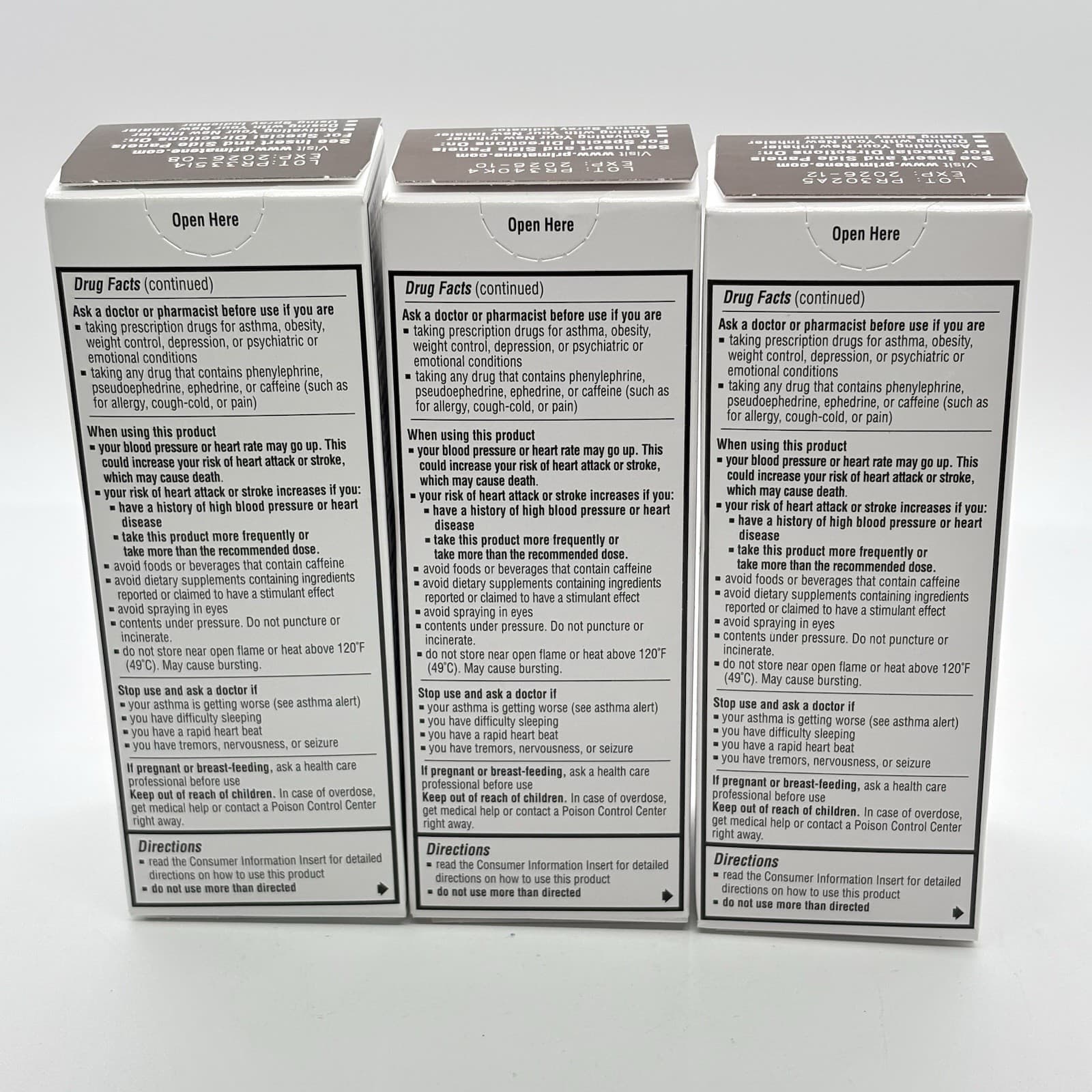 3 Primatene Mist Epinephrine Inhalation Aerosol 160 Sprays New Exp 8/10/12-2026 3