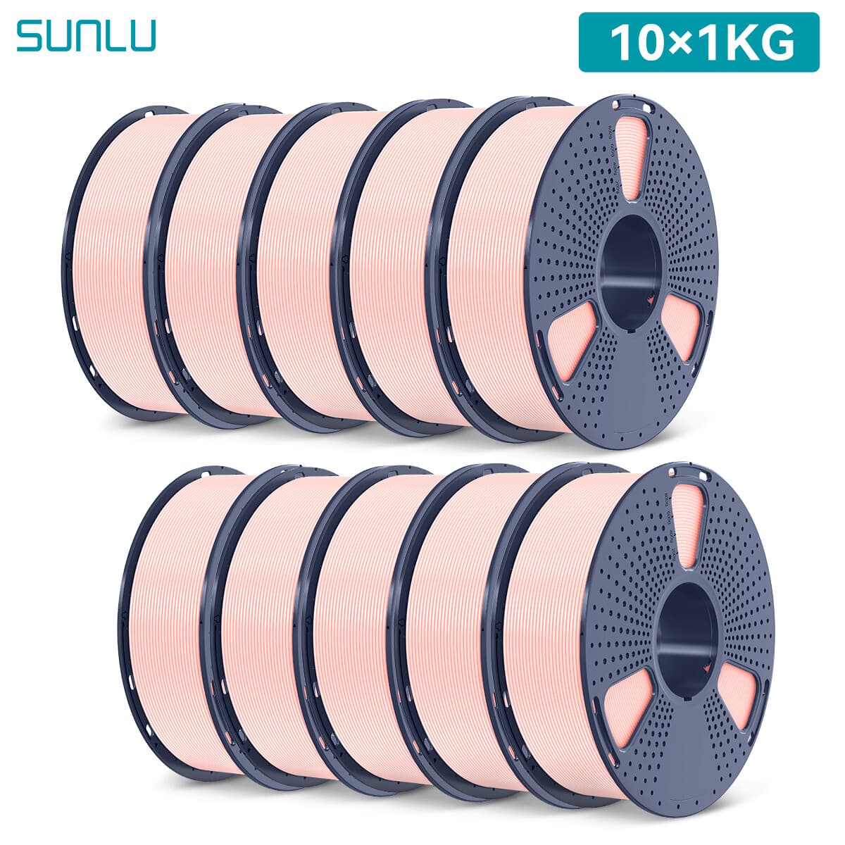 SUNLU 10×1KG 1.75MM PETG Filament High toughness 3D Printer Consumables 