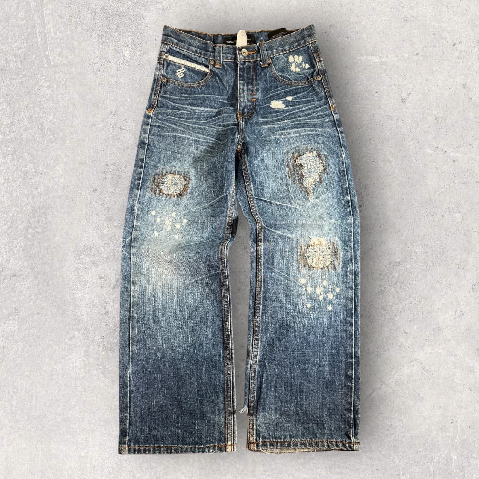 Vintage Y2K Eynce Rocawear Akademiks Baggy Denim Jeans Youth Size 10 Lot of 3 4