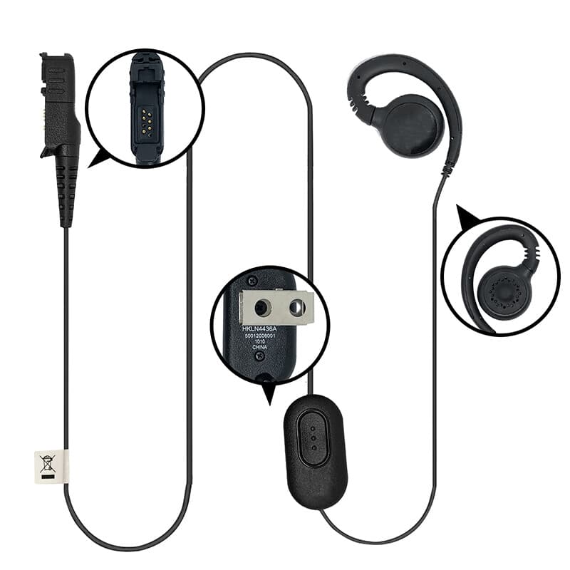 Ear Earpiece Headset PTT Mic for XPR3300 XPR3500 DEP550 XiR-P6600i MTP3550 Radio 2