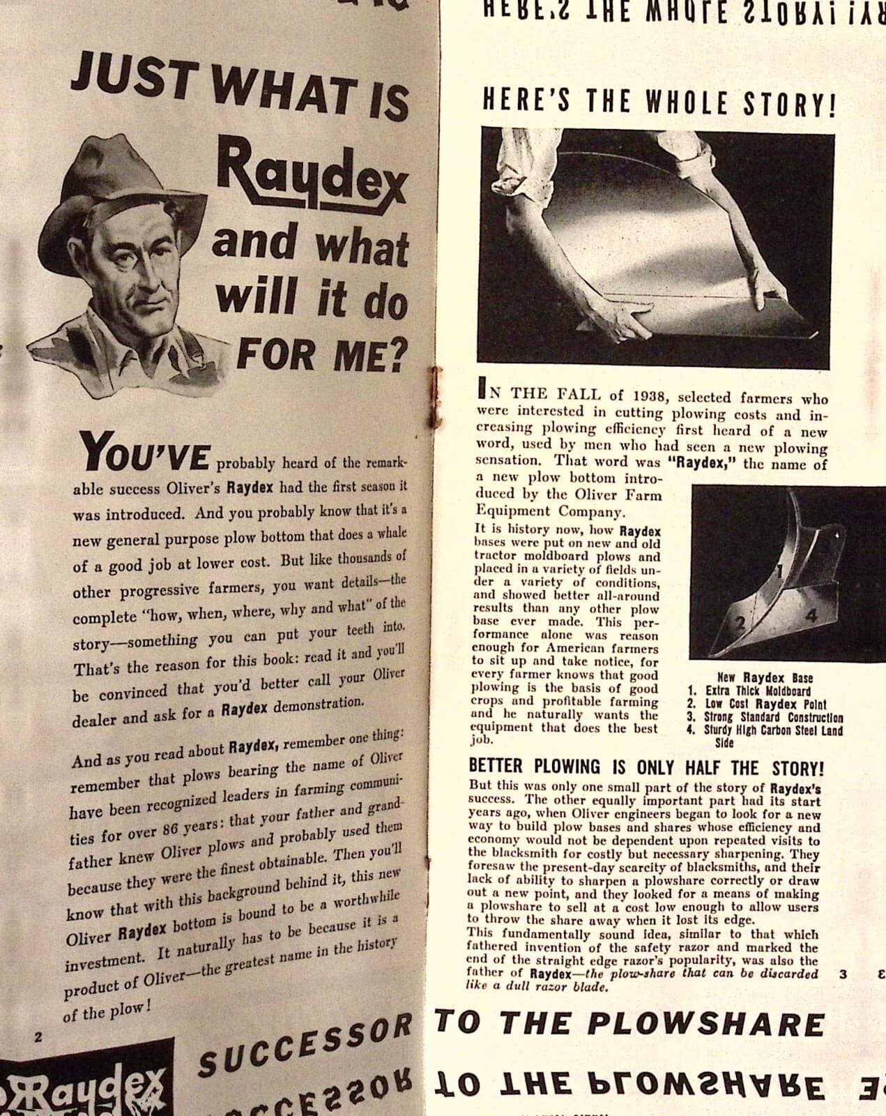 1941 Raydex Successor to the Plowshare Brochure Oliver Farm Equipment Co 3