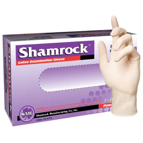 1000 pcs  Shamrock Powder Free Latex Exam Gloves (S/M/L/XL) 2