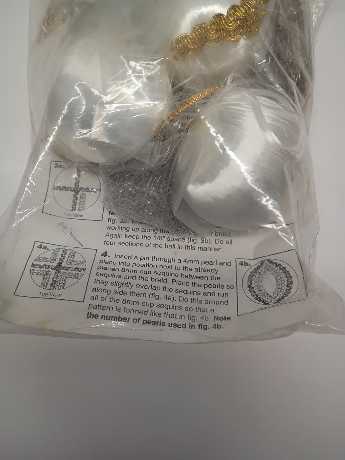 Vintage 3 Pack Sulyn Christmas Pushpin Bead Ornament Kit # 206 Princess Gold  6