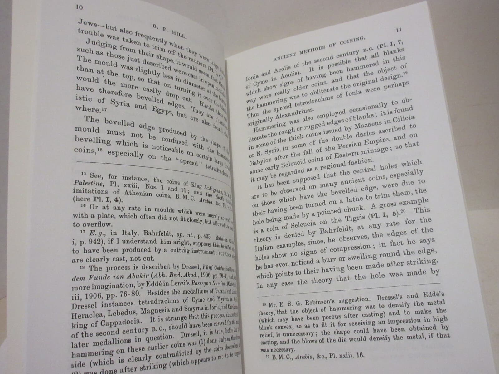 Ancient Methods of Coining by George F. Hill Softcover Numismatic Book 1997 3