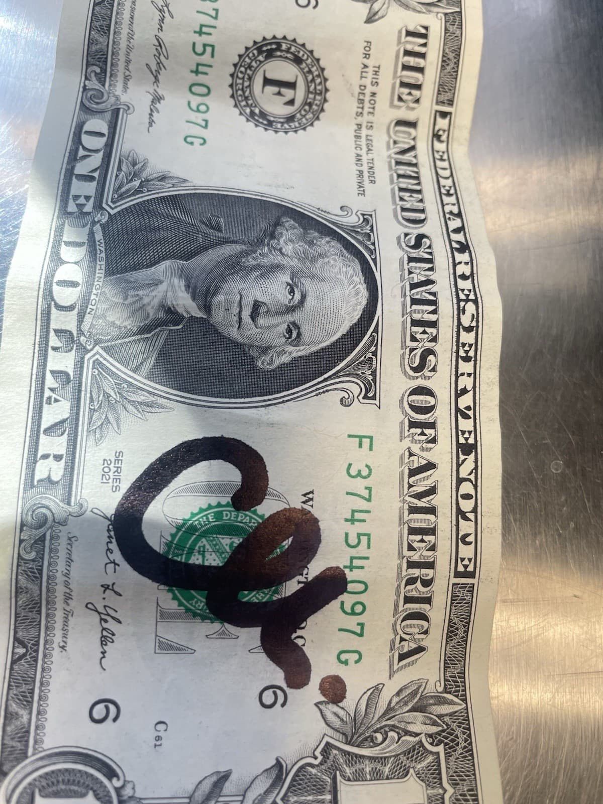 Turning Point 🇺🇸 Charlie Kirk Hand Signed Dollar Washington State  3