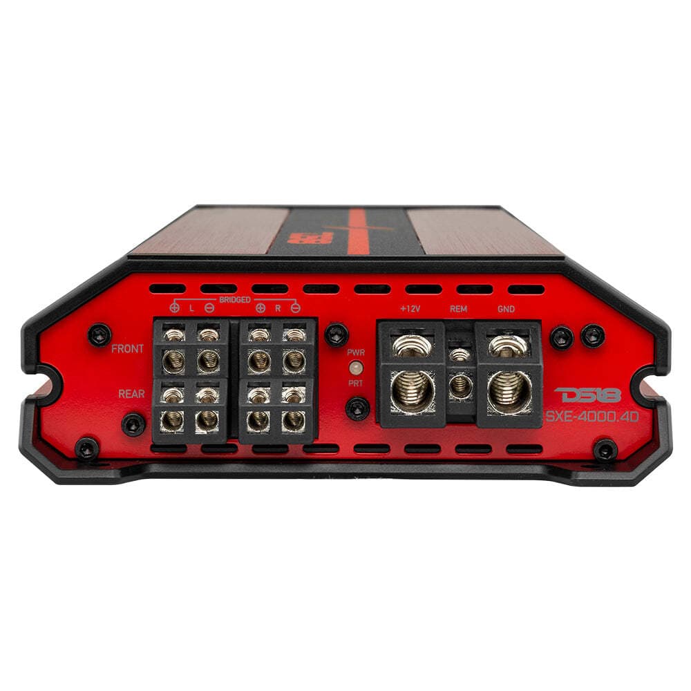 DS18 Car Audio Full Range 4 Channel 4000 Watt Amplifier Class D Red SXE-4000.4D 5