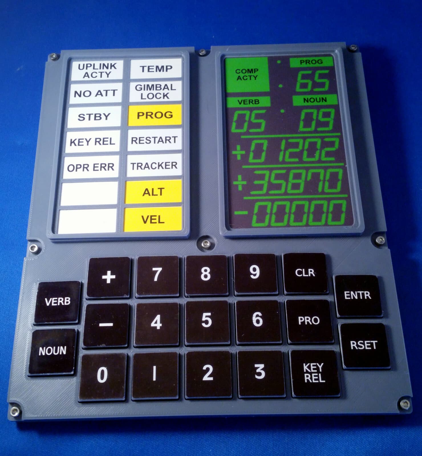 Apollo DSKY Navigation Computer Replica Plaque - Full Size Assembled 6