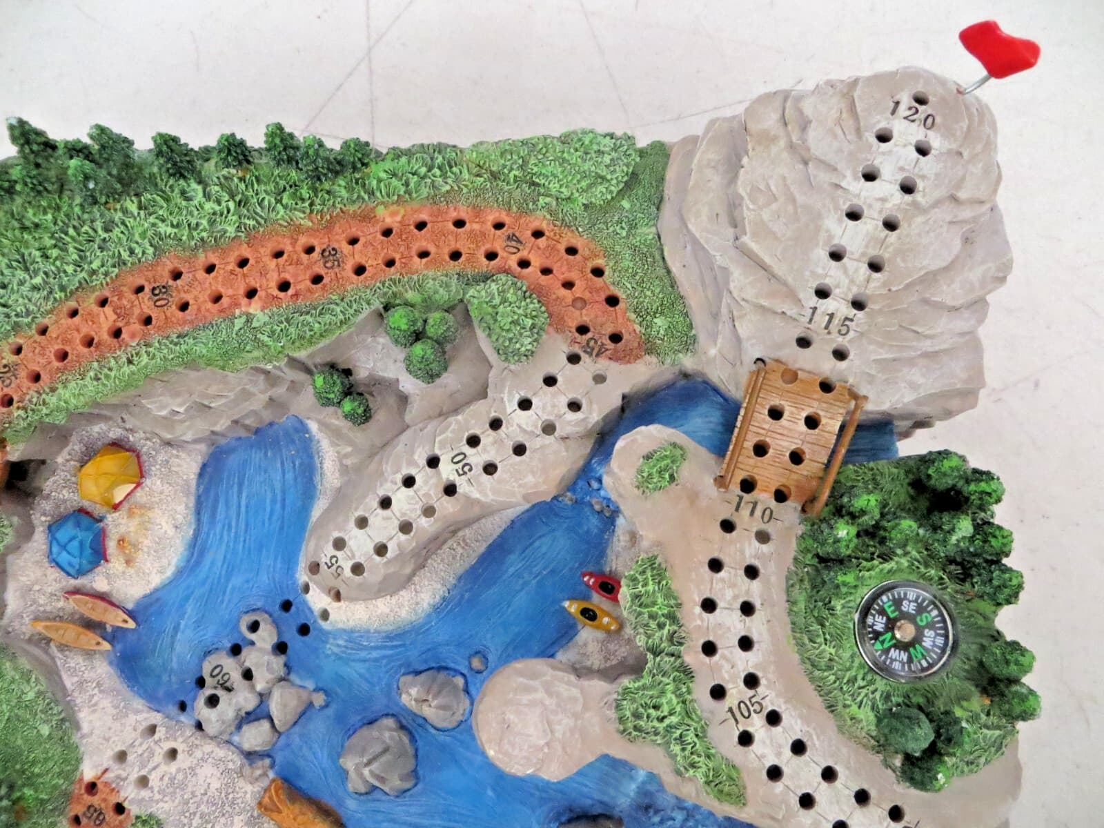 Rare Cribbage Board Summit Trail Two Track Outside Inside Unique Game 5