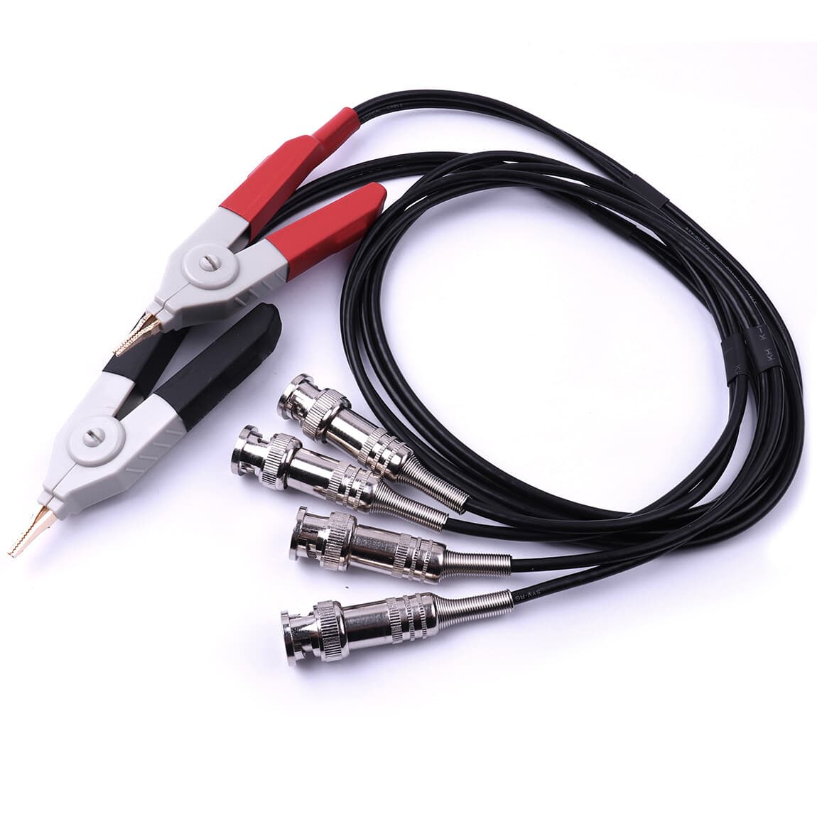 1/2/5/10x Kelvin Clip Tester Probe Lead Clip Cable With 4 BNC LCR Meter Terminal 3