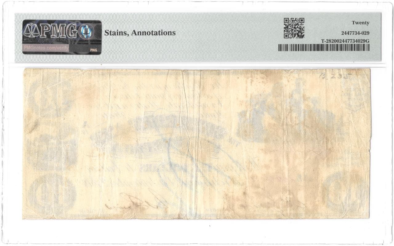 T-28 RARE Watermark Block CSA 1861 $10 Confederate PF-11 PMG VF20 Only 8-9 Known 5