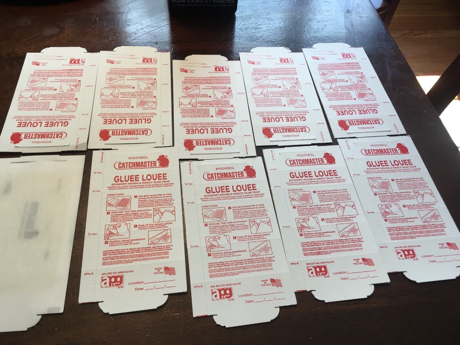 10-Pack Catchmaster 75M Bulk Mouse and Insect Glue Boards, x10 Glue Trap 3