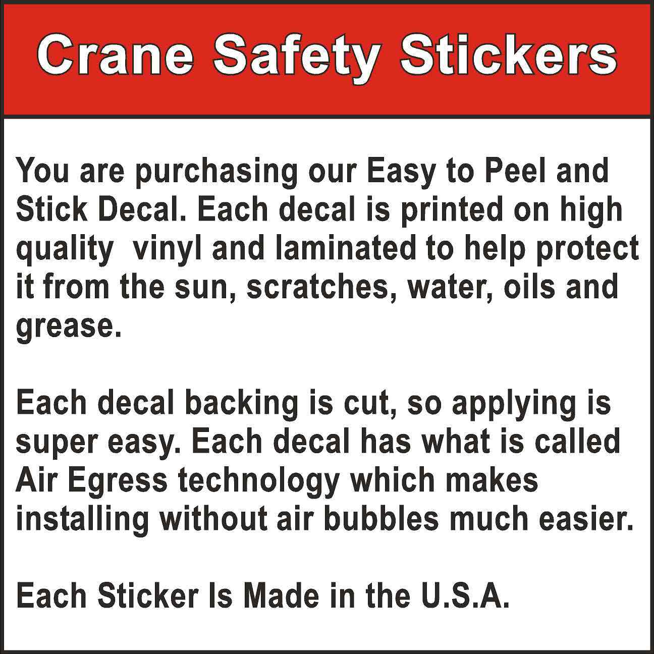 Crane Safety Sticker Bucket Truck Electrical Hazard Decal 3