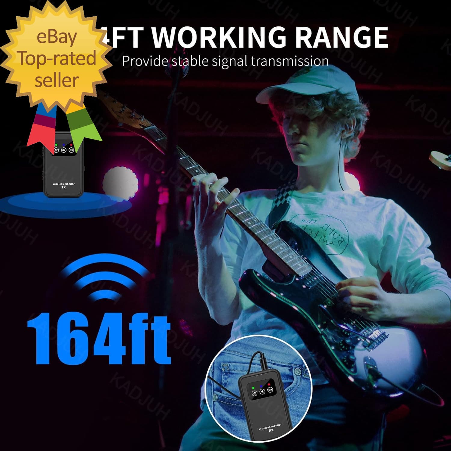 Stereo Wireless In-Ear Monitor System 2.4G Wireless IEM System Stage Monitor 4