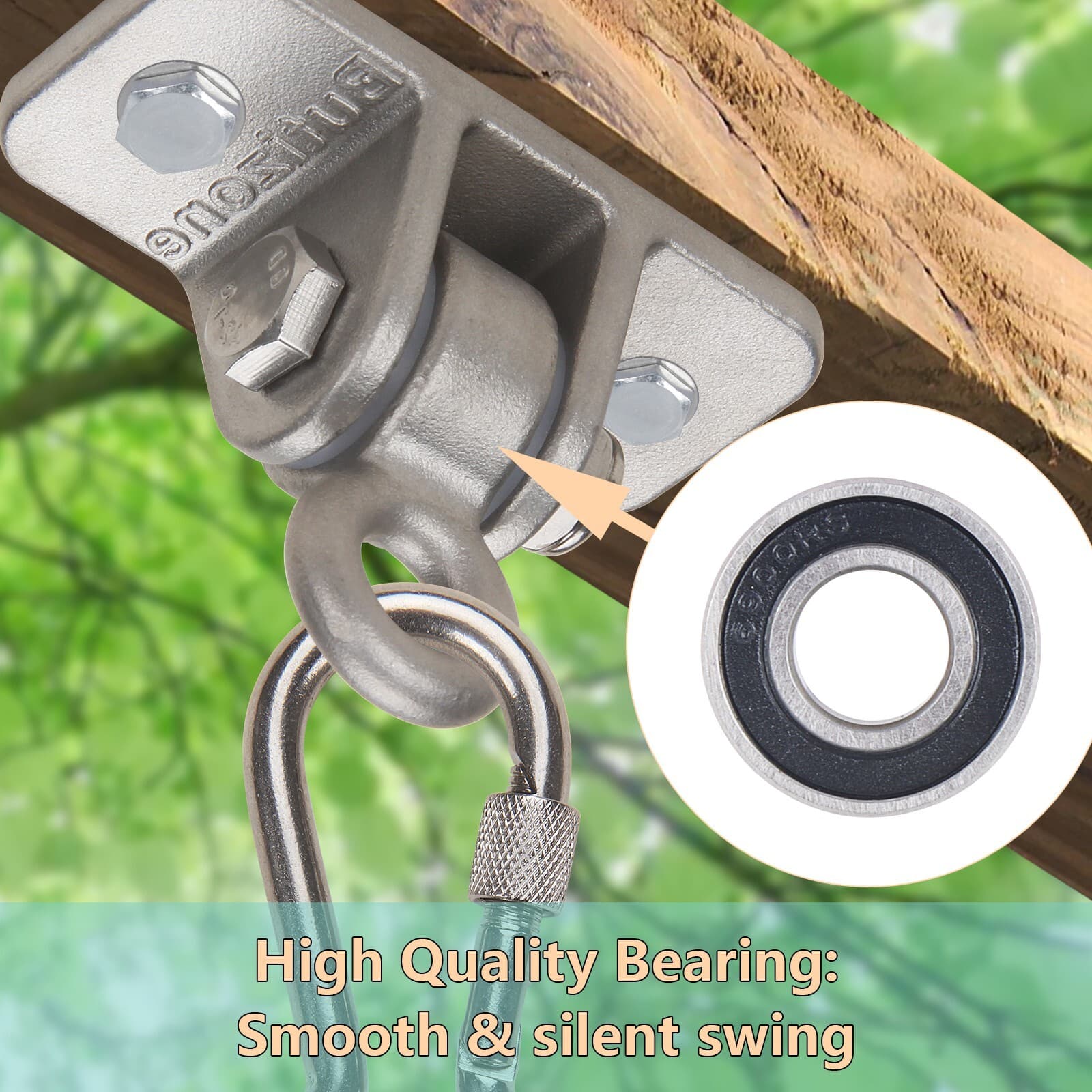 Heavy Duty Swing Hangers 304 Stainless Steel for Wooden Sets Swing Hooks Bracket 6
