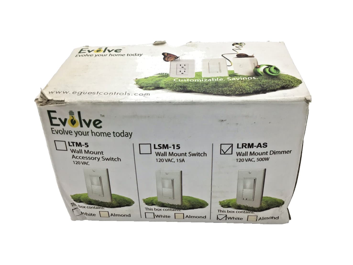 Evolve LRM-AS-W REPL KIT Z-Wave Wall Mount Dimmer Replacement Kit (White)