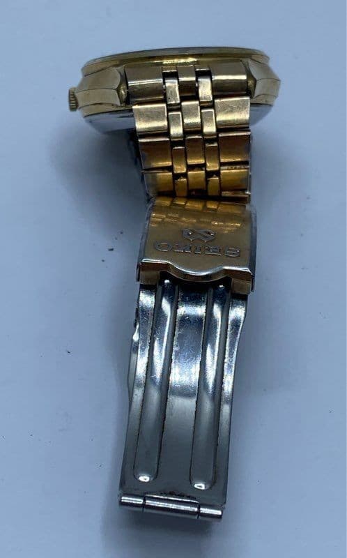 Men's Seiko SQ 4633-8029 1970's Retro 36mm Analog Day/Date S. Steel Watch 90g 5