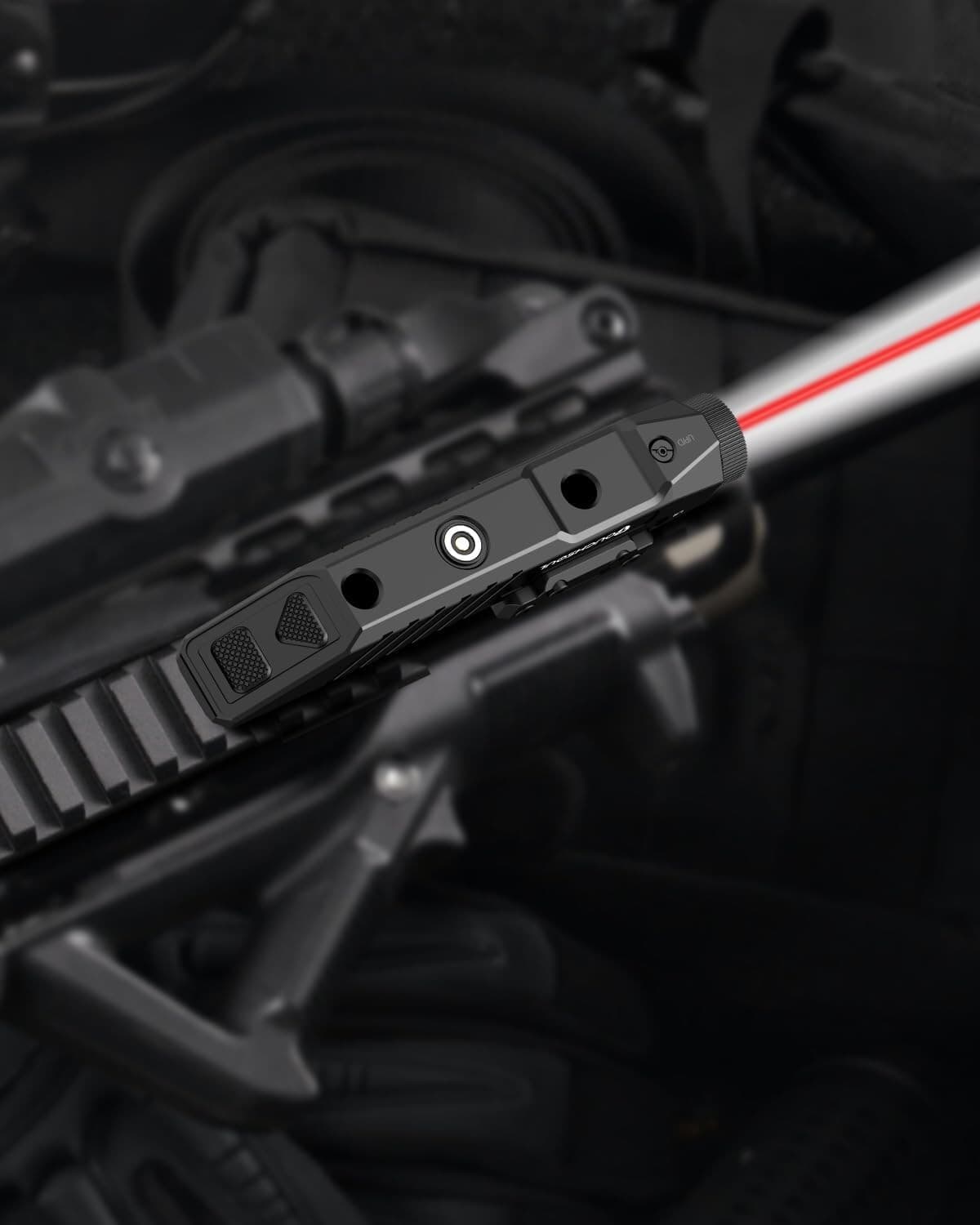 TOUGHSOUL 1450 Lumen Flashlight & Red Laser Sight w/ M-Lok & Picatinny Dual Rail 6