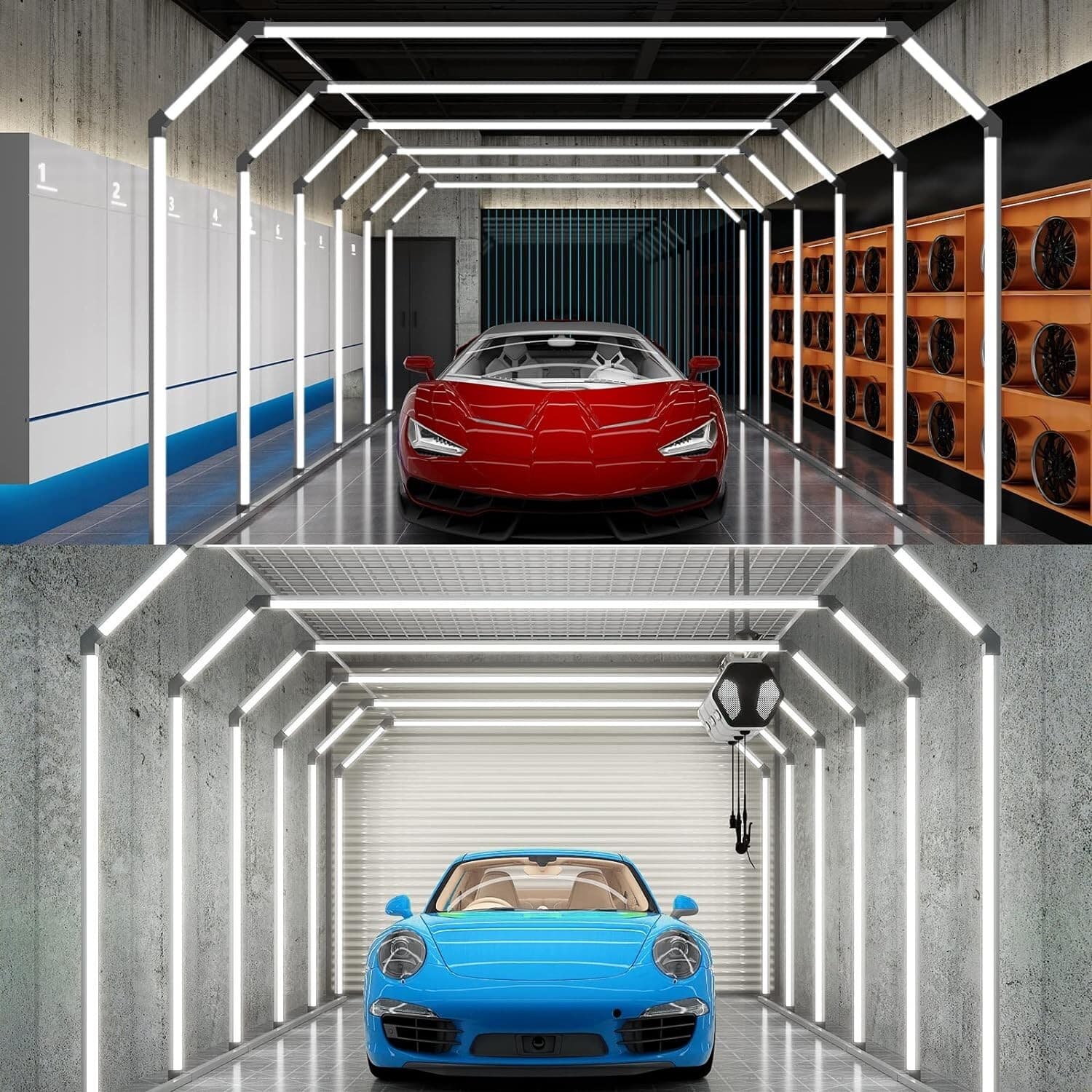 LED Tunnel Lighting Car Detailing Tunnel Light 6500K for Garage Workshop 3