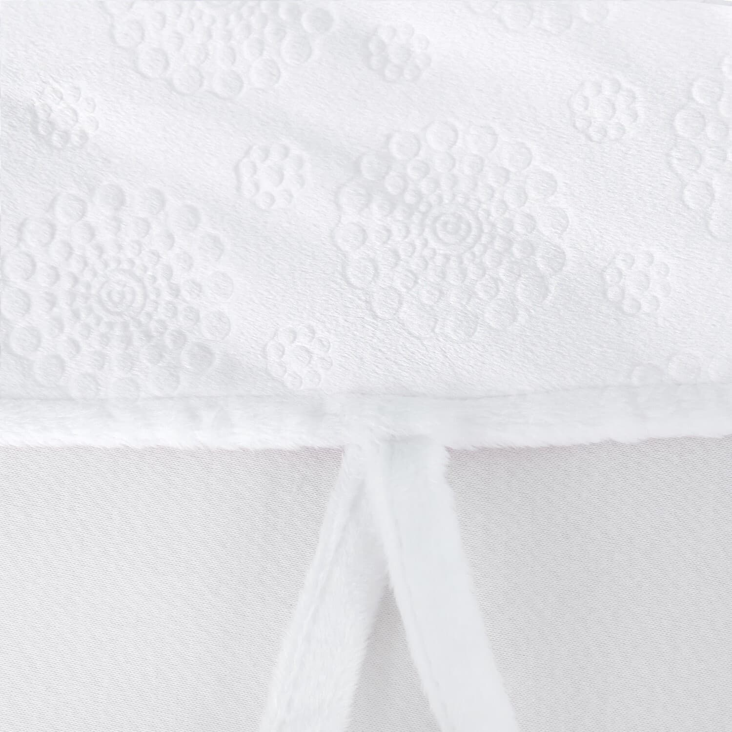 Crib Rail Cover Protector Safe Teething Guard Wrap for Standard Crib Pink&White 3