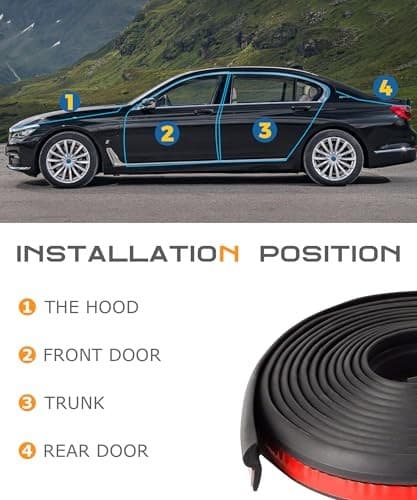 13Ft Rubber Seal Strip,Automotive Weather Stripping,Car Accessories Z Shape  5