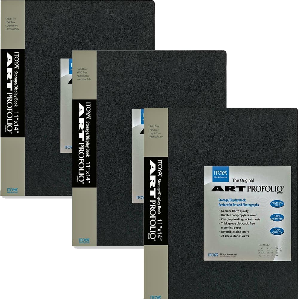 3 Pack Itoya Art Profolio 11x14 Original Photo Storage Display Book (IA-12-11)