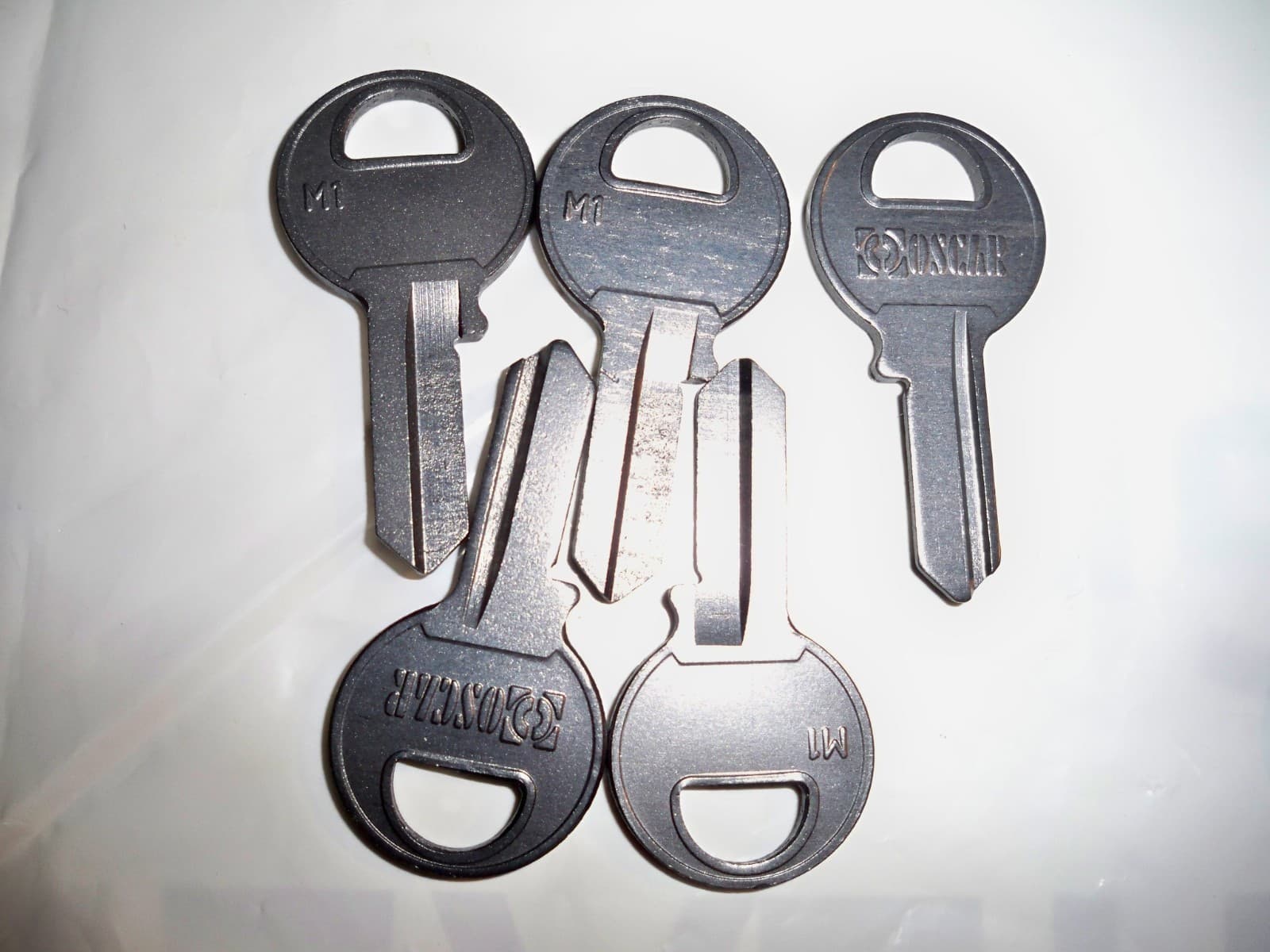 M1 - (50 Ct.) GRAY Lightweight Aluminum Titanium Key Blanks "BLOWOUT SALE" 4