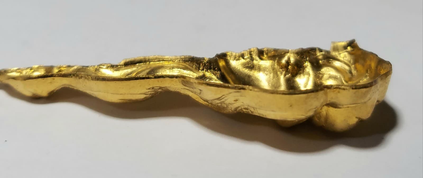 2 Vintage Nouveau Style Stamped Brass Lady Crafting Figures Hollow Back 1.75" 3