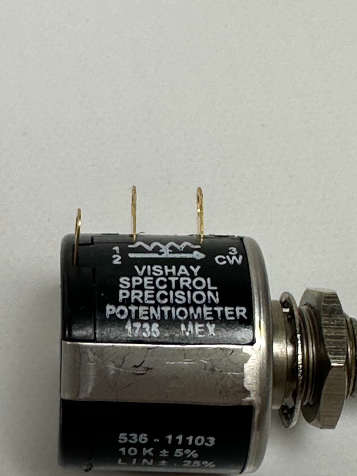 Spectrol Vishay 536-1-1-103 Potentiometer 10/Kilohms/LIN 25% 10 Turns Shaft 0.2 3